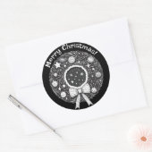 Sticker vintage de couronne d'ornement cosmique (Enveloppe)