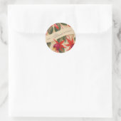 Sticker vintage de fleurs d'anniversaire (Sac)