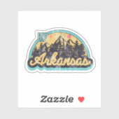 Sticker Vintage de l'Arkansas (Feuille)