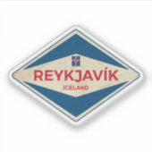 Sticker Vintage de Rekjavik (Devant)