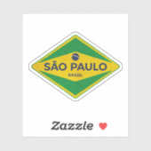 Sticker Vintage de São Paulo Brésil (Feuille)