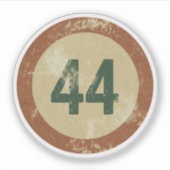 Sticker Vintage Distressed Number 44 (Devant)