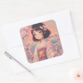 Sticker vintage en fleur de cerise (Enveloppe)