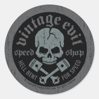 Sticker vintage Evil VE014 Classic Round