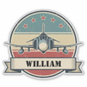Sticker Vintage F-4 Phantom Aircraft Aviation Badge (Devant)