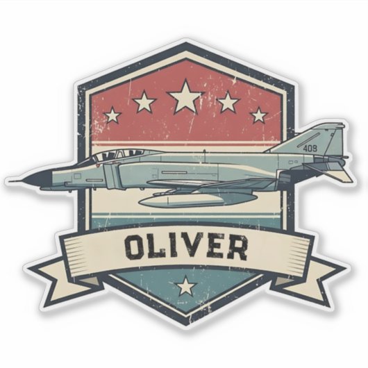 Sticker Vintage F-4 Phantom Badge (Devant)