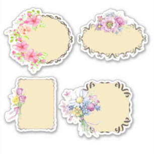 Sticker Vintage floral