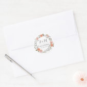 Sticker vintage Floral Wreath Wedding Favor (Enveloppe)