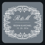 Sticker vintage Flourish Swirl Curl Wedding Favor<br><div class="desc">Vintage et rustique cadre à floral tourbillon décoratif mariage merci sticker. Elégant croquis à l'encre fleuris tourbillon et cadre de curl pour mariage ou sceau d'enveloppe faire-part de mariage. Customiser le libellé pour toute occasion spéciale. Soirée de mariage classique, étiquette de douche nuptiale, fête d'anniversaire, dîner fiançailles, baby shower et...</div>