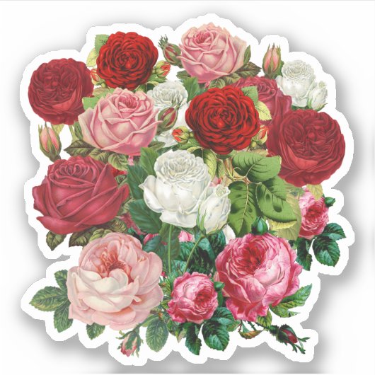 Sticker Vintage Flowers (Devant)