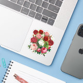 Sticker Vintage Flowers (Ordinateur portable avec iPhone)