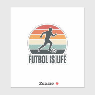 Sticker Vintage Futbol Est La Vie Conception De T-Shirt De