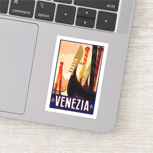 Sticker Vintage Gondola Venezia Italie