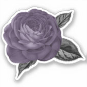 Sticker Vintage gothique violet Rose (Recto)