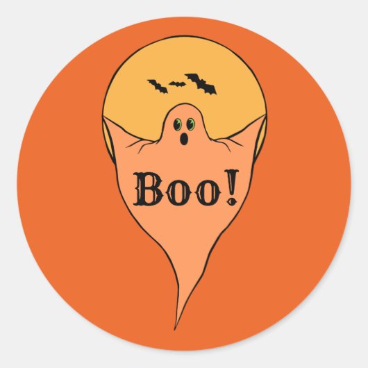 Sticker vintage Halloween Ghost Inspiré (Devant)