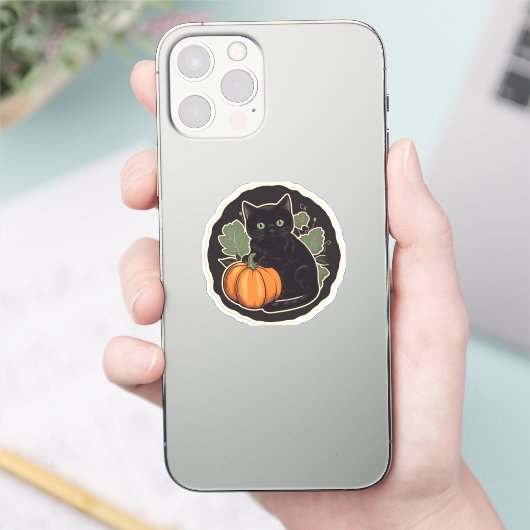 Sticker Vintage Halloween Kitty (Téléphone)