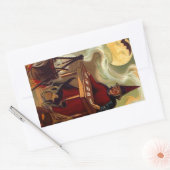 Sticker Vintage Halloween sorcière Tarot noir Chat (Enveloppe)