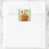 Sticker vintage Happy Fall Citrouille (Sac)