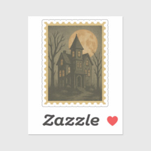 Sticker Vintage Haunted House