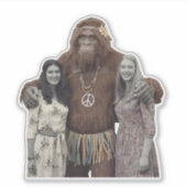 Sticker Vintage Hippie Ladies et Sasquatch (Devant)