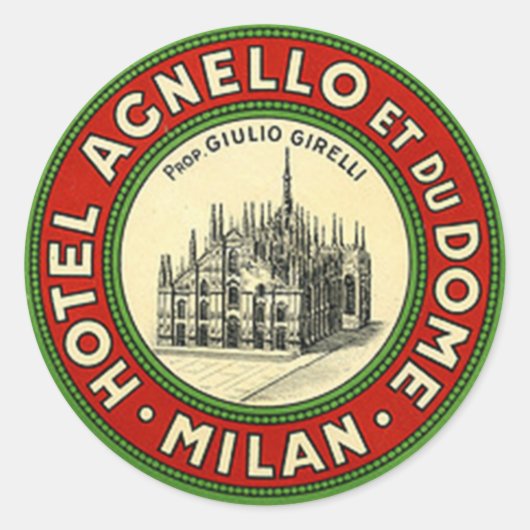 Sticker vintage Hotel & Travel (Devant)