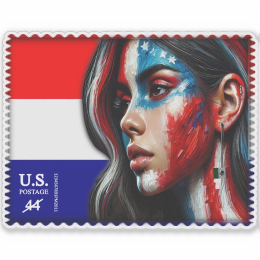 Sticker Vintage L'Amerique - Hisp (Devant)