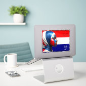 Sticker Vintage L'Amerique - Mslm (Ordinateur portable sur le bureau)