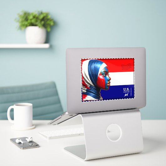 Sticker Vintage L'Amerique - Mslm (Ordinateur portable sur le bureau)