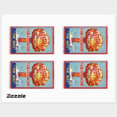 Sticker Vintage lampe de poche Firecrackers et (Feuille)