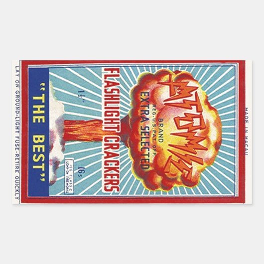 Sticker Vintage lampe de poche Firecrackers et (Devant)