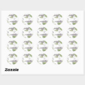 Sticker Vintage Lavender Blanc Floral (Feuille)