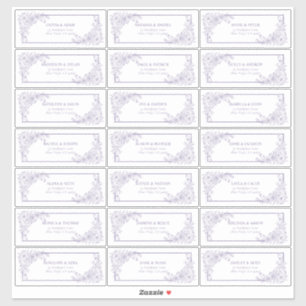 Sticker Vintage Lavender Floral Line Art Adresse du client