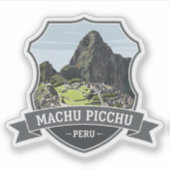 Sticker Vintage Machu Picchu Pérou Voyage Souvenir (Devant)