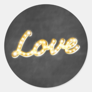 Sticker vintage Marquee Lights Love - tableau de b