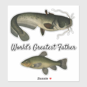Sticker Vintage Mondes de poisson plus grand père