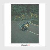 Sticker vintage motorcycle art (Feuille)