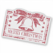 Sticker Vintage Noël cloche design (Devant)