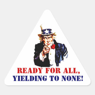 Sticker Vintage Oncle Sam Marines Slogan Yielding