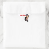 Sticker Vintage Oncle Sam THNX Pour Votre Service (Sac)