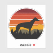 Sticker Vintage pays robuste Ciel Greyhound Chien cadeau (Feuille)