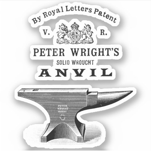 Sticker Vintage Peter Wright Anvil Blacksmithing (Devant)
