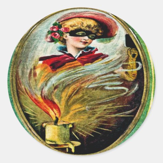 Sticker vintage pour carte Halloween (Devant)