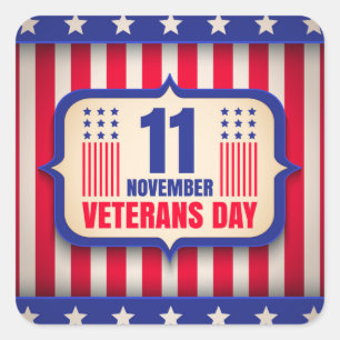sticker vintage pour la journée des vétérans