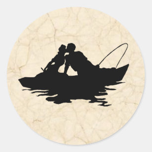 Sticker vintage pour les amateurs de pêche