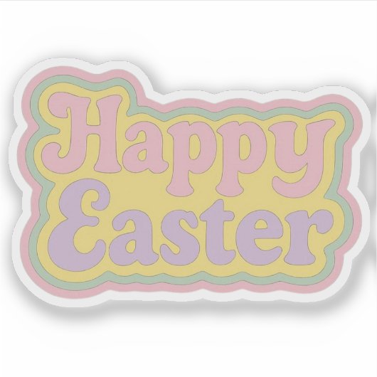 Sticker Vintage/retro 1970s Easter  (Devant)