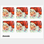 sticker vintage rétro Christmas Holiday Père Noël (Feuille)