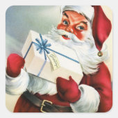 sticker vintage rétro Christmas Père Noël Holiday (Devant)