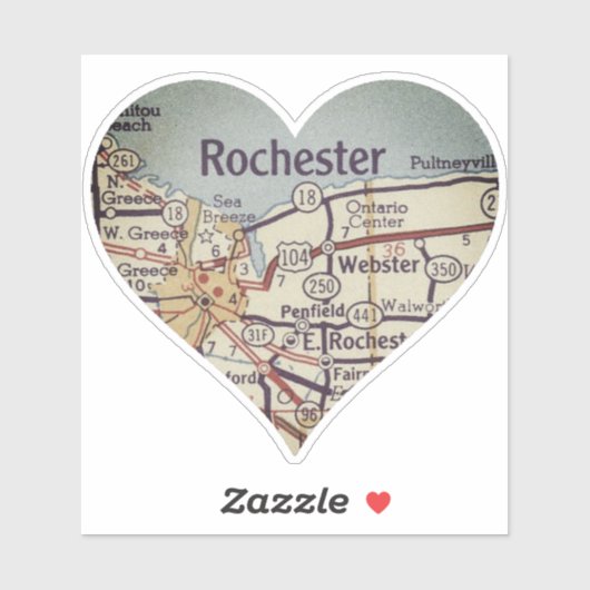 Sticker Vintage Rochester NY (Feuille)