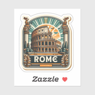 sticker vintage rome italie
