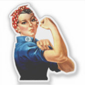 Sticker Vintage Rosie le Riveter (Devant)